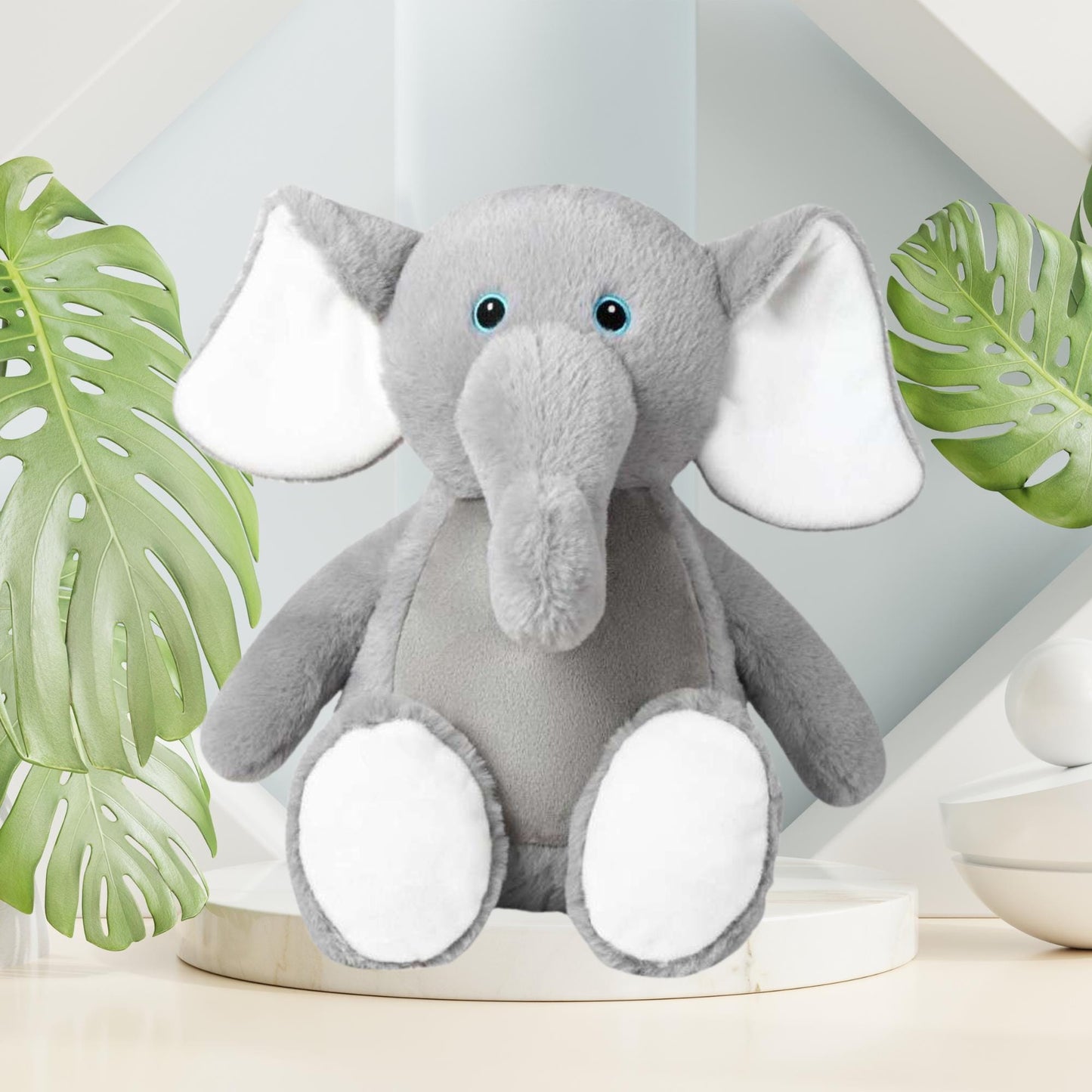 Large Personalised Plush Elephant – Custom Embroidery