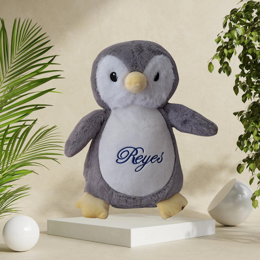 Large Personalised Plush Penguin – Custom Embroidery