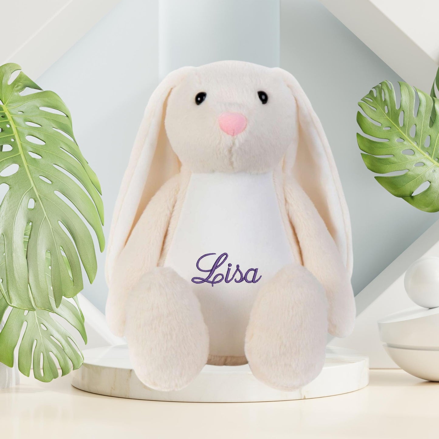 Large Personalised Plush Bunny – Custom Embroidery