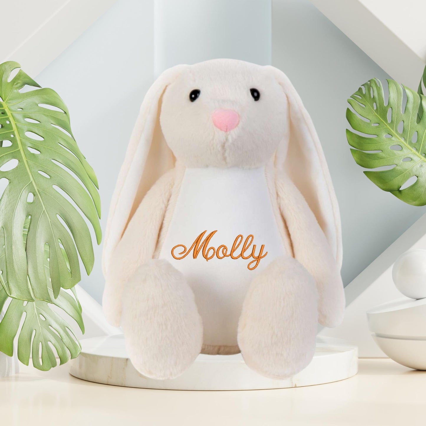 Large Personalised Plush Bunny – Custom Embroidery