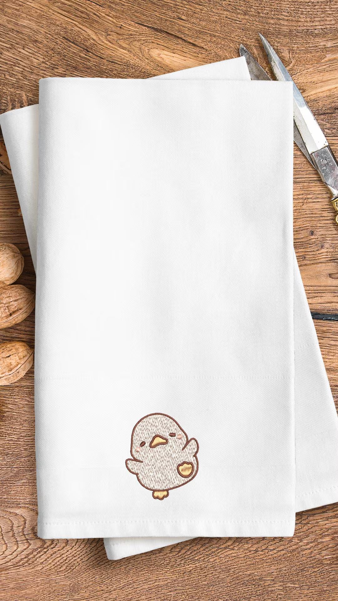 Kitchen Towel With Duck Motif